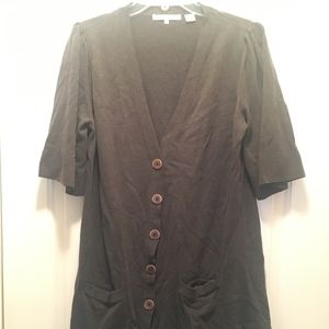 Womens Button Up V Top Size Large